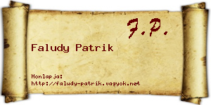 Faludy Patrik névjegykártya